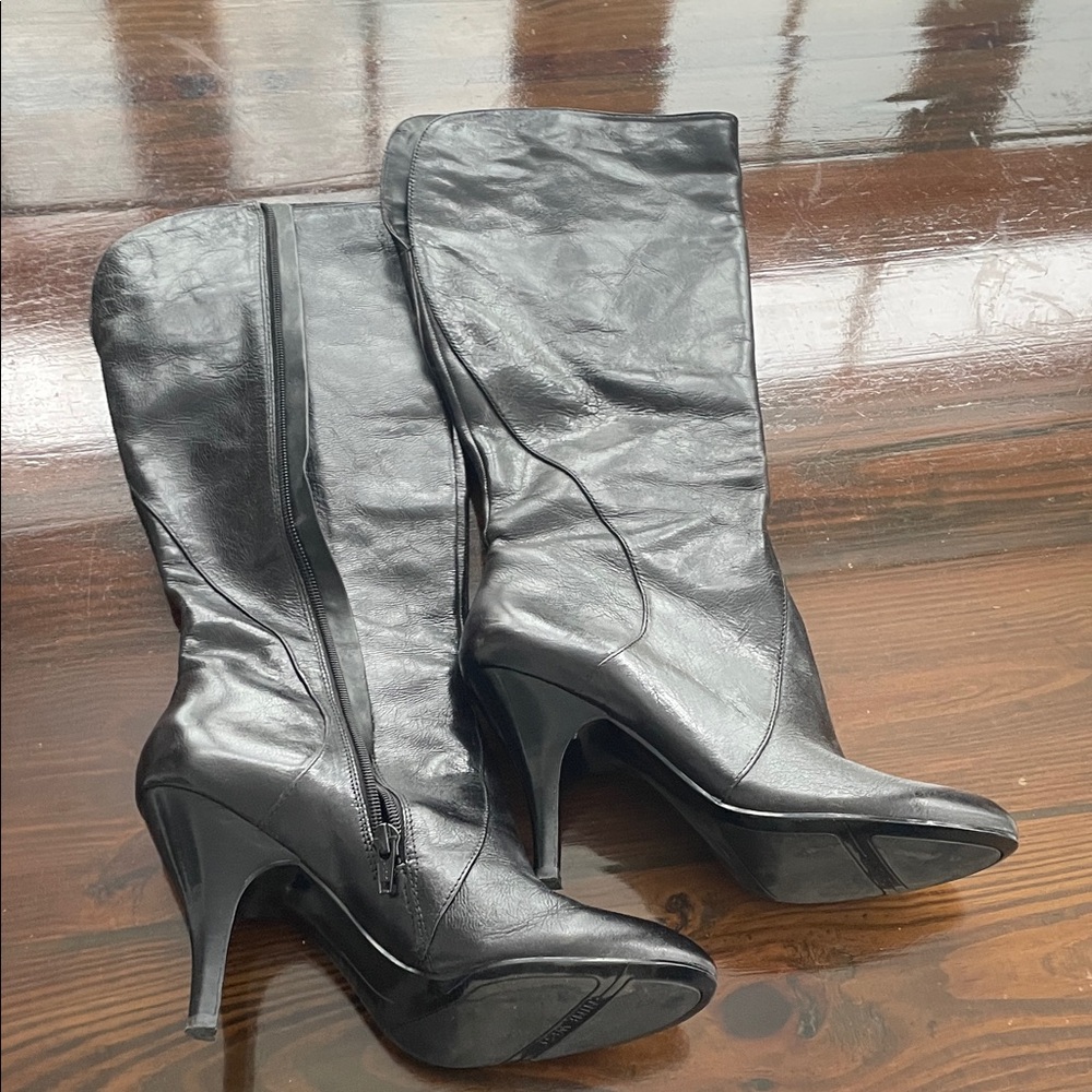 Nine West Black Heeled Boots